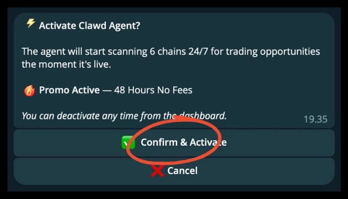 Clawd Agents โ confirm to activate the agent